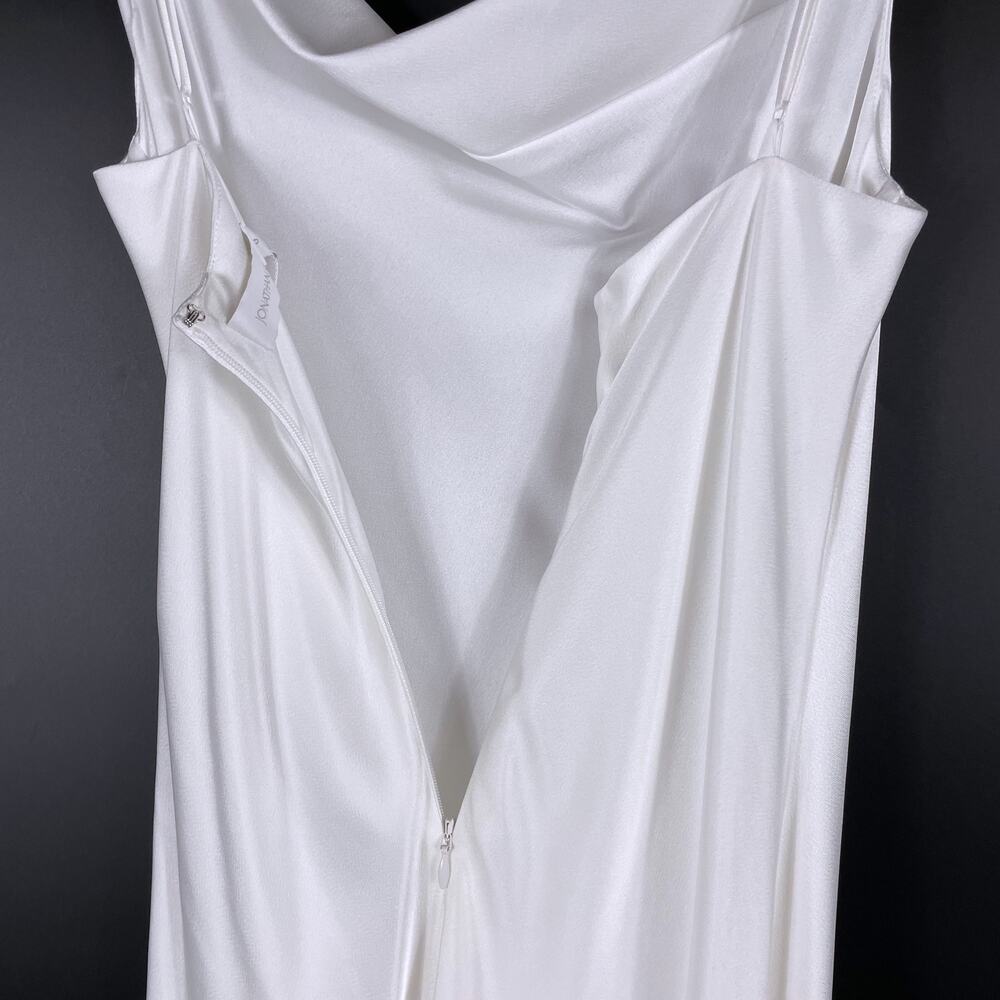 Jonathan Simkhai Nellie Slip Dress White Cowl Neck Sleeveless Midi Sz 0 - Picture 10 of 12